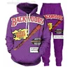 New Men/Womens Backwoods Honey Berry Blunts Funny 3D Print Crewneck 힙합 스웨트 셔츠 및 바지 2 PCS 세트 후드