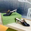 2023 Sommer G Blondie Luxus Sandalen Designer Frauen Flip Flops Pantoffel Mode echtes Leder gleitet Metallkette Damen Freizeitschuhe 35-42