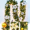 Weihnachtsdekorationen, 2,7 m, Weihnachts-Rattan-Girlande, dekorativer Kranz, künstlicher Weihnachtsbaum, Rattan-Banner, hängende Ornamente, Zuhause, Party, Treppenanhänger 231101