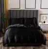 Lyxbäddar Set King Size Black Satin Silk Comforter Bed Home Textil Queen Size Däcke Cover Cy2005199799851