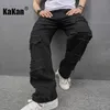 Jeans pour femmes Kakan européen et américain Vintage gland pour hommes à la mode lâche haute rue pantalon large K9 2010 231102