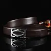 Belts Wide Style Korean Version Fashion Allmatch Men's Leather Belt Business Automatic Checkoff FullGrain Waistband 231101