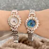 Montre de luxe Babysbreath Diamond Watch 26x7.8mm Mouvement à quartz suisse Boîtier en acier Bracelet en caoutchouc Montres pour femmes Montres-bracelets étanches