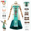 Zelda Princess Cosplay Costume Dress Wig Halsband Earring ELF Ear Halloween Party Outfit For Woman Girls XS-3XL Cosplay