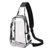 Duffel-Taschen, klare Sling-Tasche, PVC, Umhängetasche, transparent, lässig, Brust, Telefon E74B