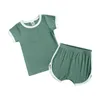 0-5 anni Abbigliamento estivo per bambini Abbigliamento per neonato Completi per bambina 2 pezzi T-shirt con pantaloncini Set Pigiama per bambino Abbigliamento per bambini