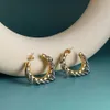 Stud ENFASHION Punk Circle Loop Earring Stainless Steel Hoop Earrings For Women Gold Color Brincos Feminino Fashion Jewelry E211304 231101