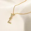 Collier avec lettres pour femmes, cadeau d'amour de mariage, Boutique de bijoux de créateur de luxe, Style Simple, pendentif, collier à breloques de noël, nouveau, 925