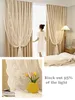 Curtain Free Punching Blackout Curtains Living Room Bedroom Window Wall Door Shading Decorative 231101