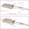 Curling Irons Irons أدوات تصفيف العناية بالشعر المحترفة السيراميك ثلاثية برميل تصفيف الشعر بيرلر ويفر 231101