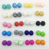 20mm Round Beads Silicone Teething Beads Round Shape Loose Beads Baby Safe Chewing Necklace Baby Nursing259x