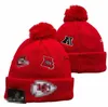 Kansas City Beanie KC Beanies SOX LA NY Équipe de baseball nord-américaine Patch latéral Hiver Laine Sport Tricot Chapeau Pom Skull Caps A0