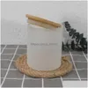 Wine Glasses Ups Fast Delivery 6Oz Sublimation Blanks Glass Candle Jar With Bamboo Lids Beer Mugs For Making Candles Tins Containers Dhsft