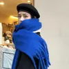 Scarves Women Thick Shawl Wraps Scarf Winter Warm Fashion Solid Color Pashmina Long Tassel Hijab Stoles Bufanda Mujer 231101