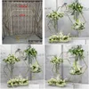 Décoration de fête Décoration de fête 2 pièces Hexagone brillant Arc de mariage Décor Toile de fond Stand Fleur Géométrique Accueil Drop Livraison Maison Jardin Dhmli