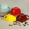 Koppar Saucers MHV 300 ml Färg Glaze Pure Latte Coffee Cup Home Office EL Supplies