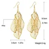 Boucles d'oreilles pendantes multicouches pour femmes, Style bohémien, couleur or, goutte en métal creux, bijoux cadeaux pour filles