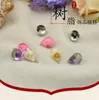 チャームアクリル樹脂水涙ドロップドライフラワーボタン10pcs/lot for diyファッションジュエリーメイキングアクセサリー