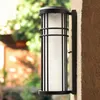 American Country Outdoor Wall Lamps Balcony Patio Door Courtyard Kiosk Lights Cylindrical Solar Garden Waterproof Wall Lamp