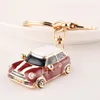 Keychains Mini Metal Car Alloy Keychain Keyring Pendant Model Key Chain Ring Holder For Cooper S JCW One Countryman Accessories