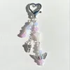 Keychains Handmade Love Key Chain Sweet Romantic Star Five-petal Strawberry Crystal Gift To His Girlfriend Y2K