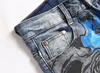 Nya modemän robin ripper jeans denim byxor mager fit smal stretch mäns miri broderi jean byxor lapptäcke nödställda storlek 29-38 grå färg