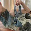 Sacs à bandoulière Chapeaux Chapeaux Seau Y2k Denim Bleu Sac Souple et Sac de Luxe Designer Femmes Vintage Métal Cool Filles Sac à Main sans Bretellestylishhandbagsstore