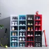 Storage Holders Racks 6pcsset DIY Shoe Rack Sneaker Storage Box Fold Plastic Shoes Case Organizer Shoebox plastic assembly shoe cabinet 231101