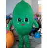 Costumes de mascotte de citron vert de haute qualité professionnelle, robe de soirée fantaisie de noël, tenue de personnage de dessin animé, taille adulte, carnaval, publicité de pâques