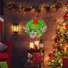 Décorations de Noël LED Couronne de Noël rougeoyante Mur festif et porte Décorer l'ornement de décoration de Noël domestique 2024 pour la saison des fêtes 231101