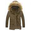 Men's Down Parkas 2024 Winter Jackets Thick Hooded Fur Collar Parka Men Coats Casual Padded Mens Male Clothing 231101