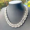 Estilo Cadena cubana 16 mm de ancho Collar de eslabones de diamantes de moissanita baguette de plata de ley 925