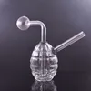 Partihandel glas bong vatten rör runda granade fab ägghapa olja dabb riggar bubbler rökrör med nedslutning olje brännare rör dhl gratis