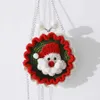 Creative Handcrafted Santa Small Coin Wallet Claus Population Designer Bag Knitting Zero Wallet Färdig Crossbody Round Bag 221102