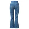 Jeans da donna Pantaloni lunghi in denim Pantaloni Jean 2023 Modello stampato Svasato Allentato Stretch Fondo a campana Y2k Abbigliamento 231101