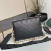 Подлинная кожа M57790 Pochette Coussin Satchel Bag Сумка роскошная сумочка Messenger Tot