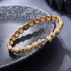 Bangle 24k 4st/Lot Dubai Gold Color Bangles For Women Girls Round Pärlor Etiopiska bröllopsarmband smycken