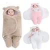 Cobertores Bebê Saco de Dormir Inverno Swaddling Born Split Foot Pano Acolchoado Quente Abraços