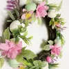 Decoratieve bloemen Paaskrans Spring decoreren simulatie ei boerderij decor muur home cadeau diy voordeur