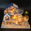 Puppenhaus-Zubehör, Modellbausatz, Montage, Villa am Meer, DIY-Miniatur, handgefertigt, 3D-Puzzle, Spielzeug, Zuhause, kreatives Zimmer, Schlafzimmer, Dekoration, 231102