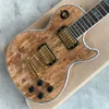 Custom shop, fabriqué en Chine, guitare électrique de haute qualité, guitare en bois en décomposition, incrustation d'ormeau, matériel en or, livraison gratuite