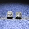 Stud 1CT 2CT Diamond Ear Studs kolczyki Kolczyki testowe dla kobiet srebrna biżuteria 231101