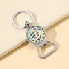 Vaderdag Keychain Gift Super Papa Time Gem bierflesopener Legering Keychain hanger in bulk