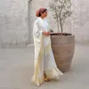 Etniska kläder Elegant parti Modest Muslim Womens Tassel Abaya Fashion Ladies Overdimensionerade Bat Hylsa Lyxig kväll maxi klänning lös mantel