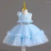 Mädchen Kleider Kleinkind Pailletten Kinder Kostüm Baby Kleidung Süße Neugeborene Taufe Kleidung Blume Ballkleid Ausgehöhltes Kleid