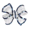 Creative Crystal Bowknot Brosches Fashion Jewelry Weddings Party Office Clothing Bag Accesories Lapel Pins Smyckesgåvor