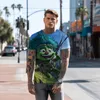 T-shirts pour hommes Summer-chemise Global Umbrella Monster 3D imprimé décontracté tendance mode