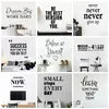 Wall Stickers Motivational Phrases Quotes Sentences Home Vinyl Sticker Decor For School Company Office Study Room Decoration Decals 231101