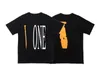 T-shirt da uomo di moda firmata con stampa alfabeto High Street V uomo donna manica corta stile hip-hop nero bianco arancione taglia S-XL