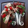 Juldekorationer julkrans godis konstgjord kransfönster väggdörr hängande kransar rotting hem jul dekoration år navida 231101
